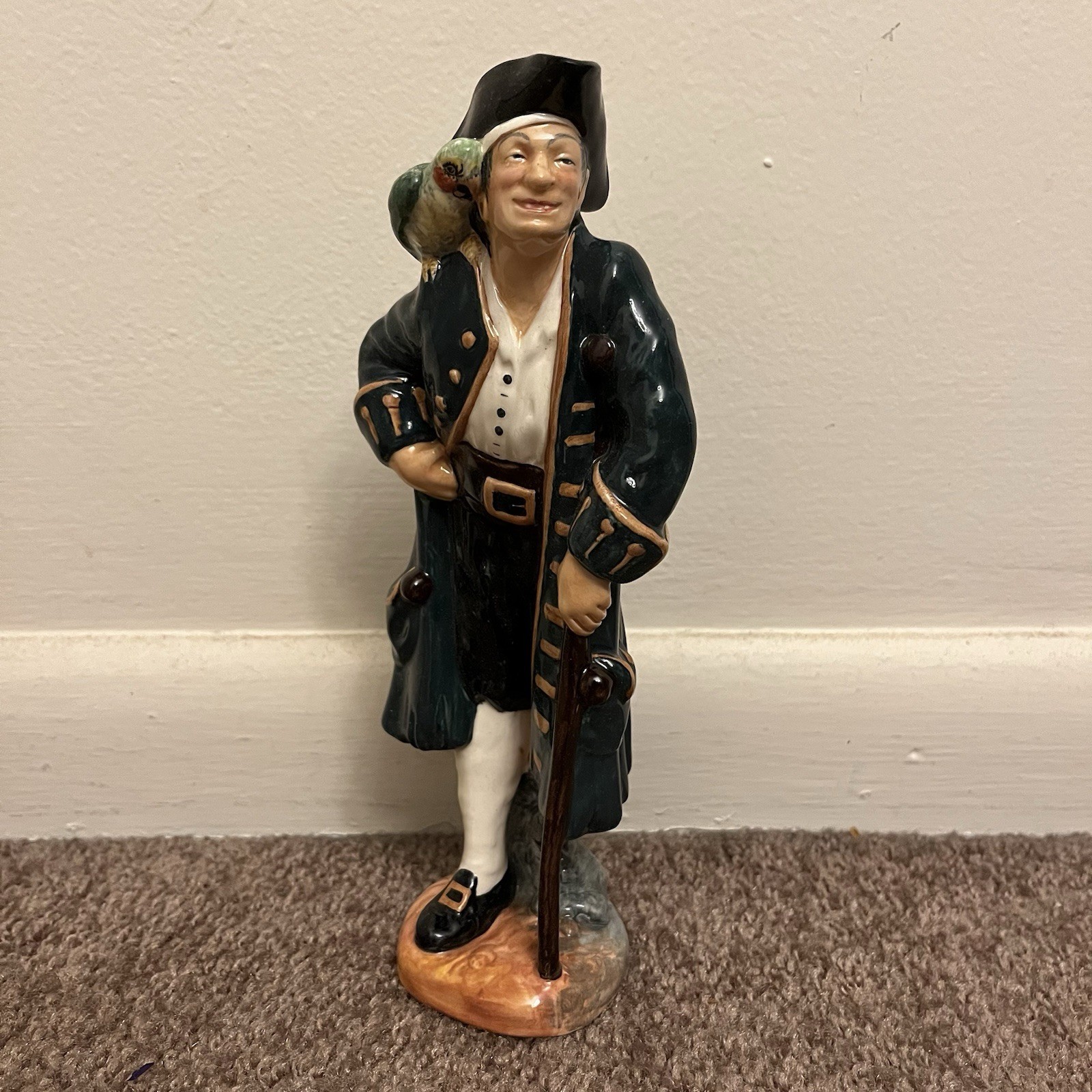 Vintage Royal Doulton Long John Silver Figurine HN2204 9” Tall Made In England