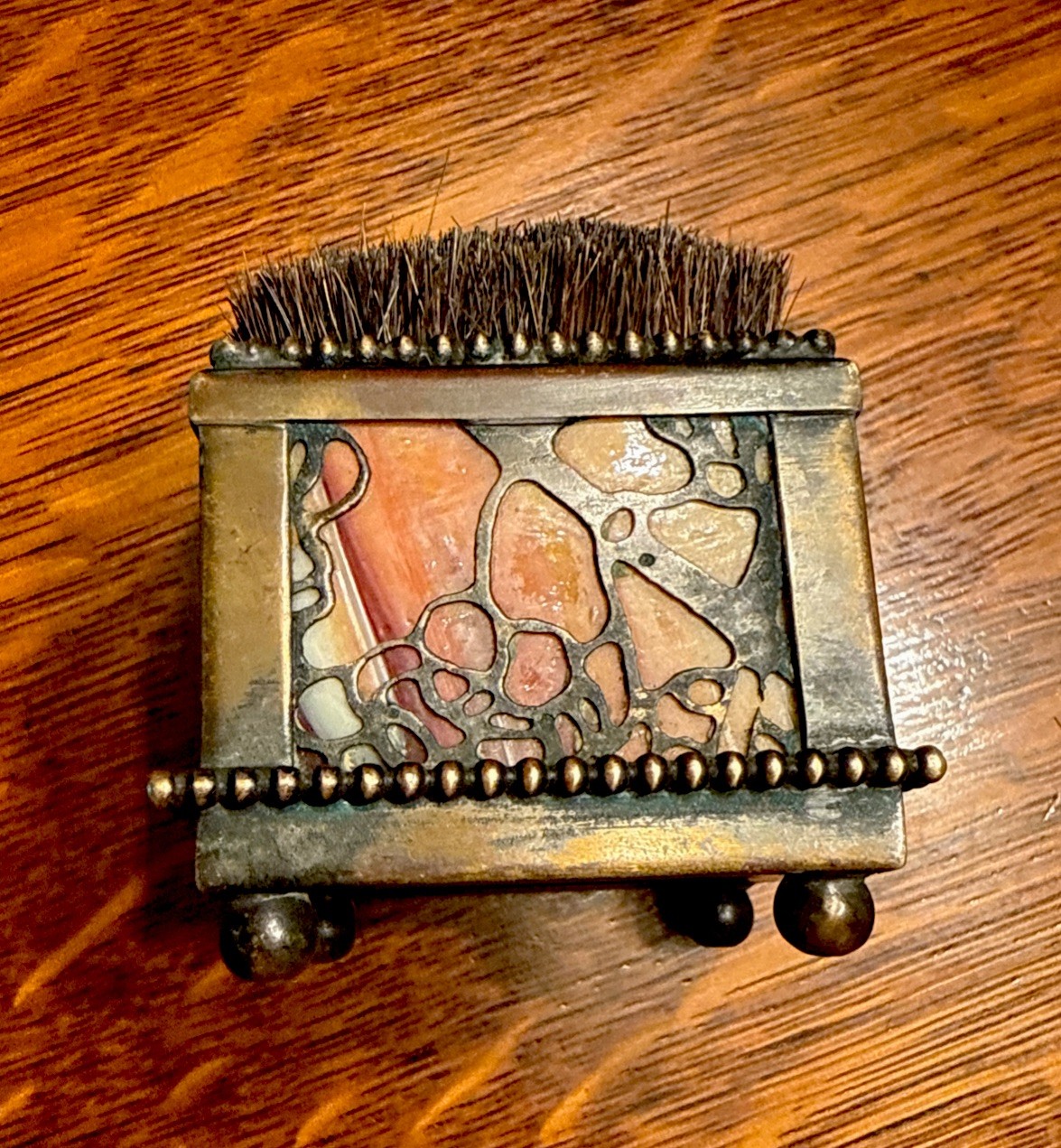 Antique Riviere Studios  Grapevine “Beaded” Pen Wipe:Perfect Glass:Original Hair