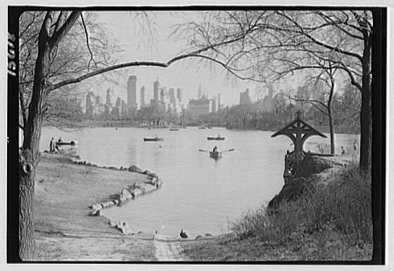 Photo:New York City Central Park Lake 1910s 77th St Skyline Boating View