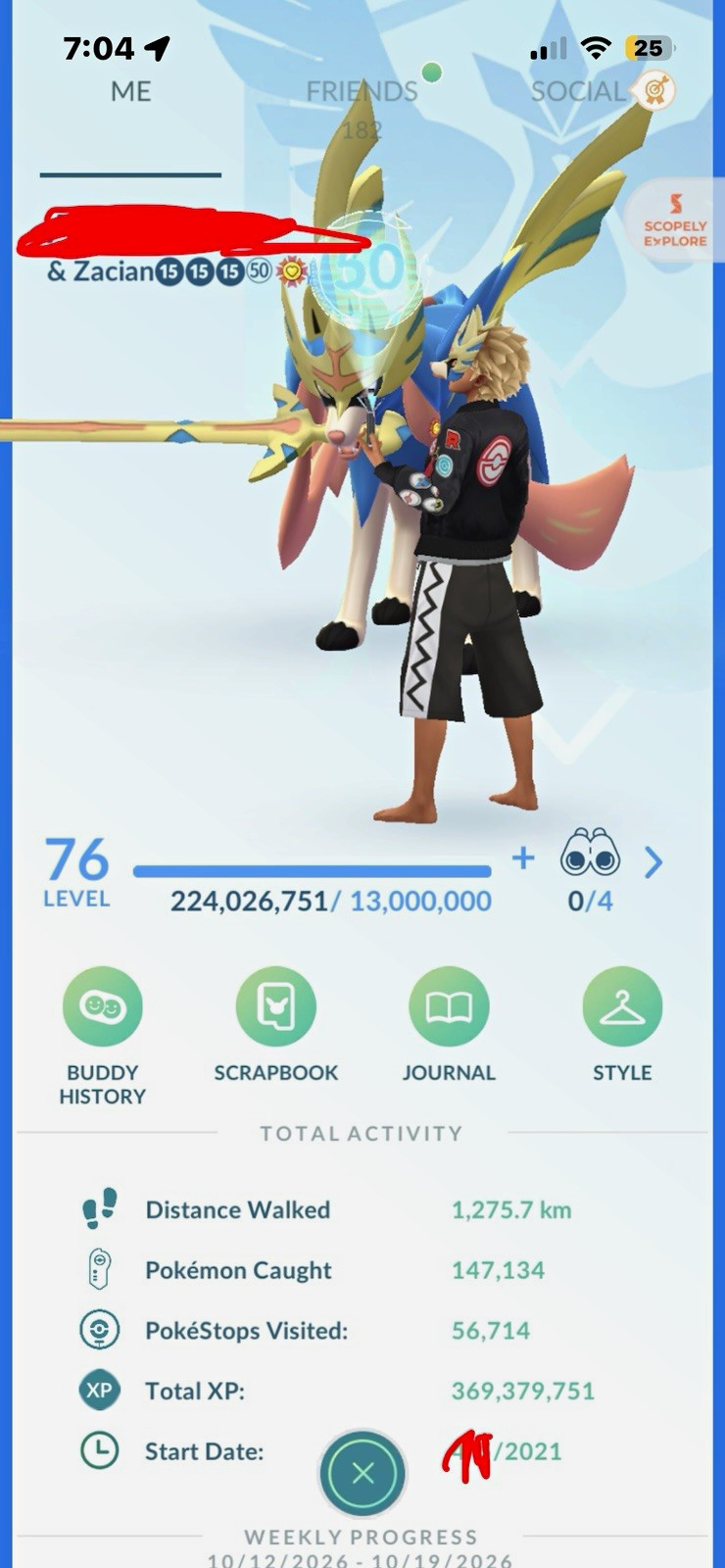 Pokémon GO Level 76 Game Account Shiny & Legendary