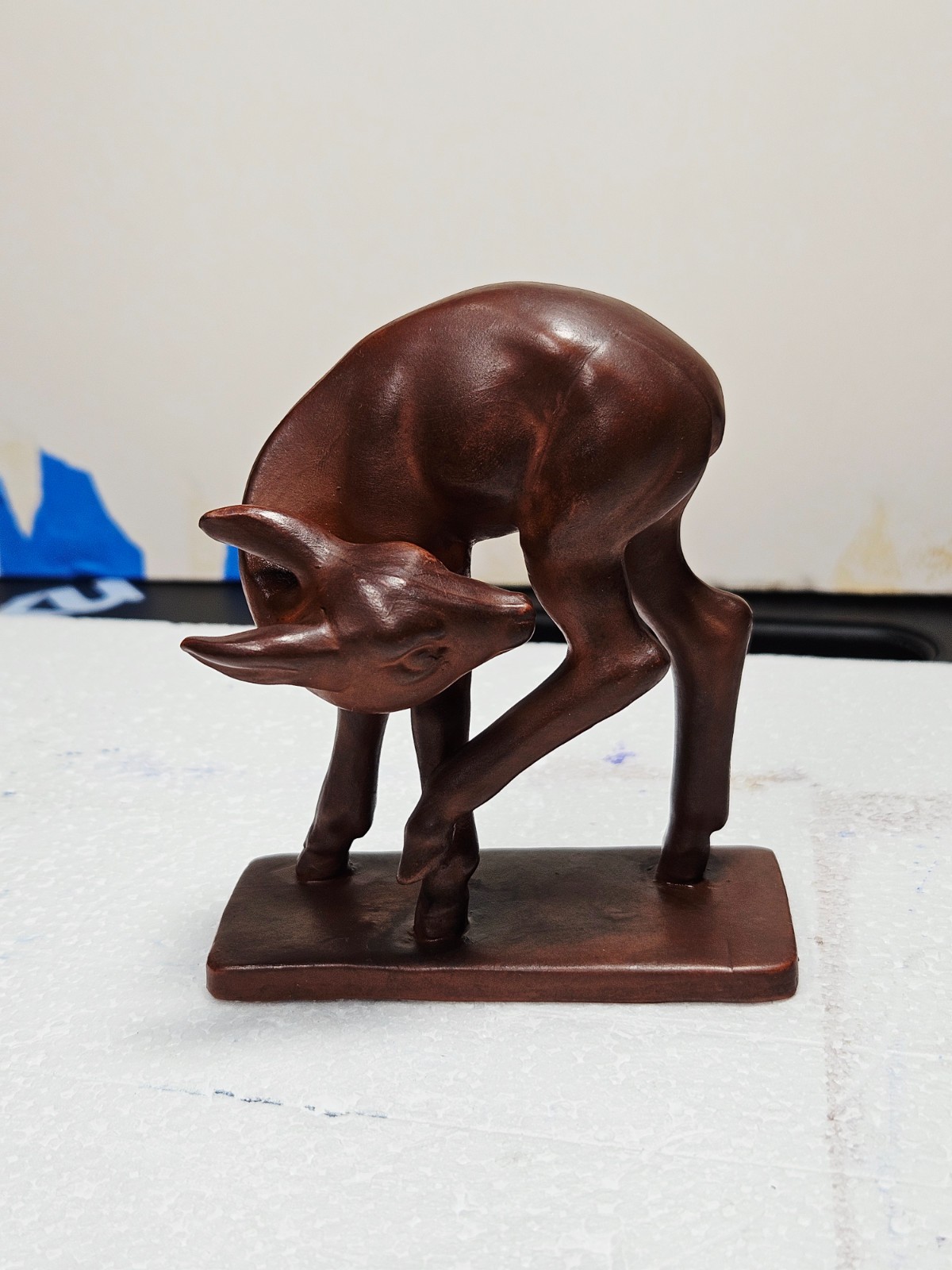 VTG Haslev Keramik Denmark Brown Terracotta Fawn Deer Figurine 2777 Studio VTG Haslev Keramik Denmark Brown Terracotta Fawn Deer Figurine 2777 Studio