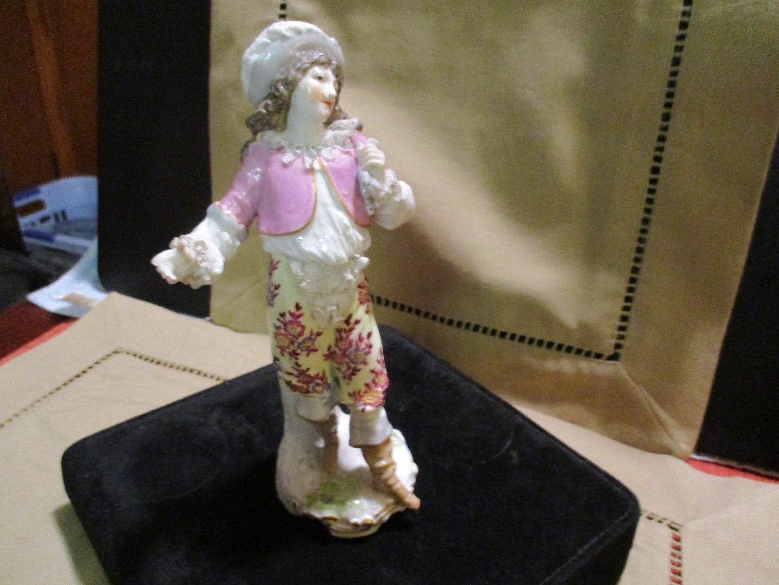 Antique Meissen Porcelain Male Figurine