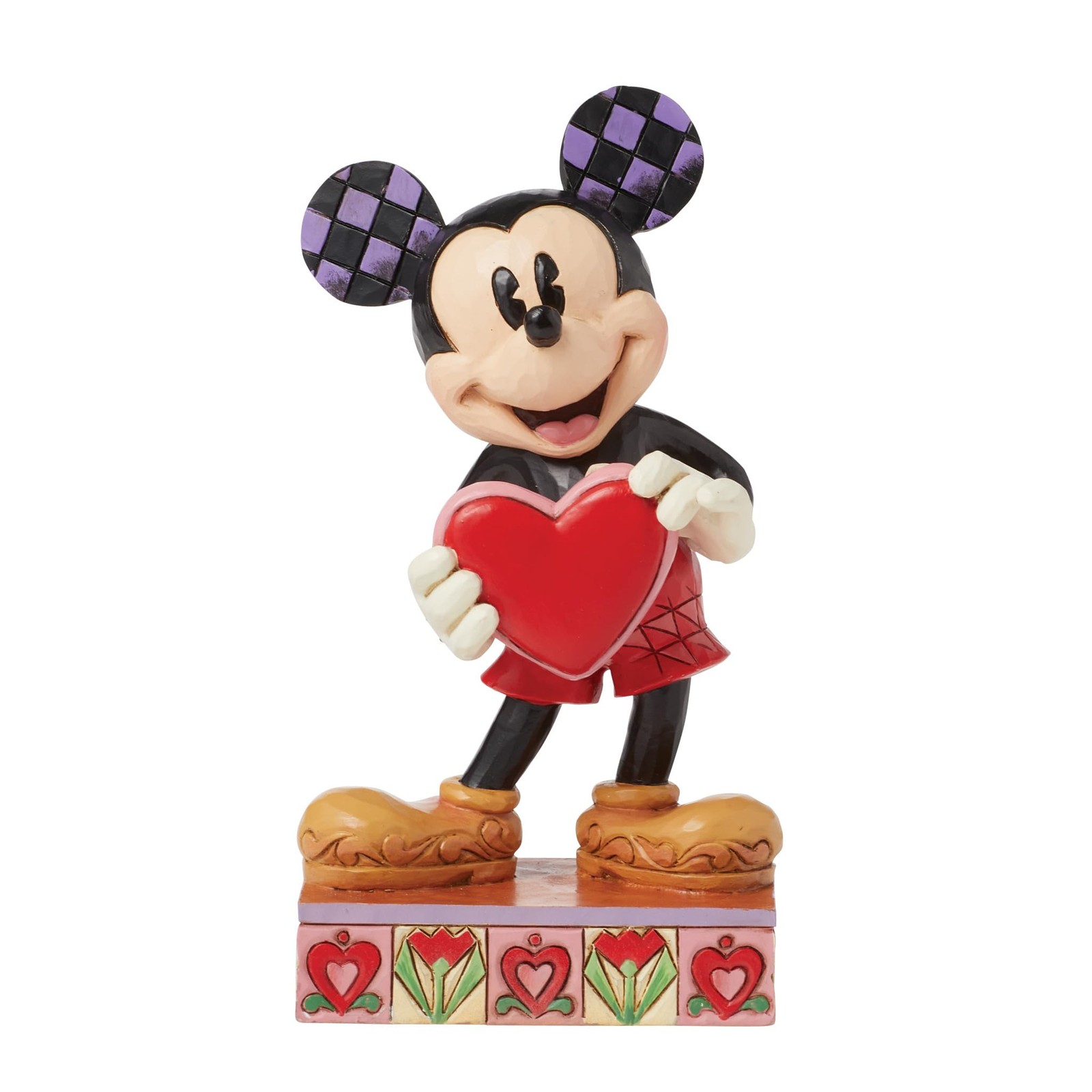Enesco Jim Shore Disney Traditions Mickey Holding Heart Figurine, 4.88 Inch