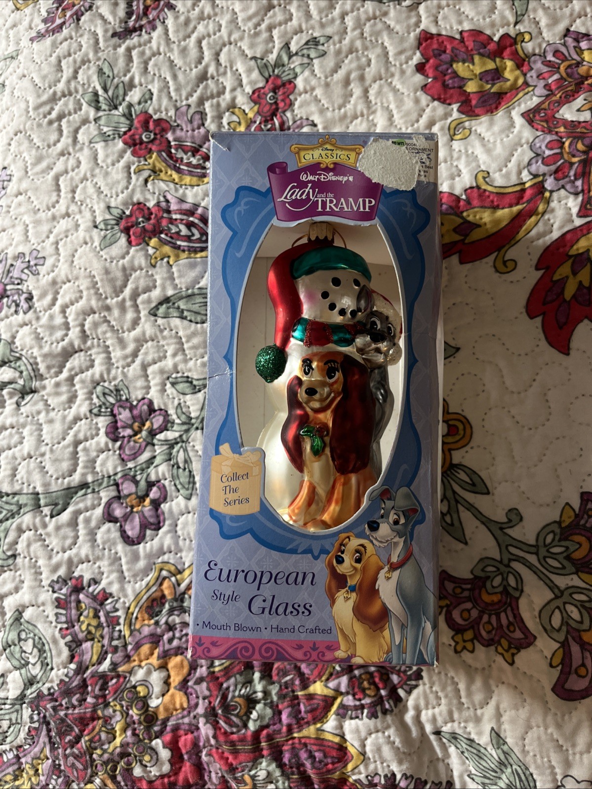 Vintage 1999 Disney Lady & The Tramp Christmas Ornament NEW IN BOX - 2290