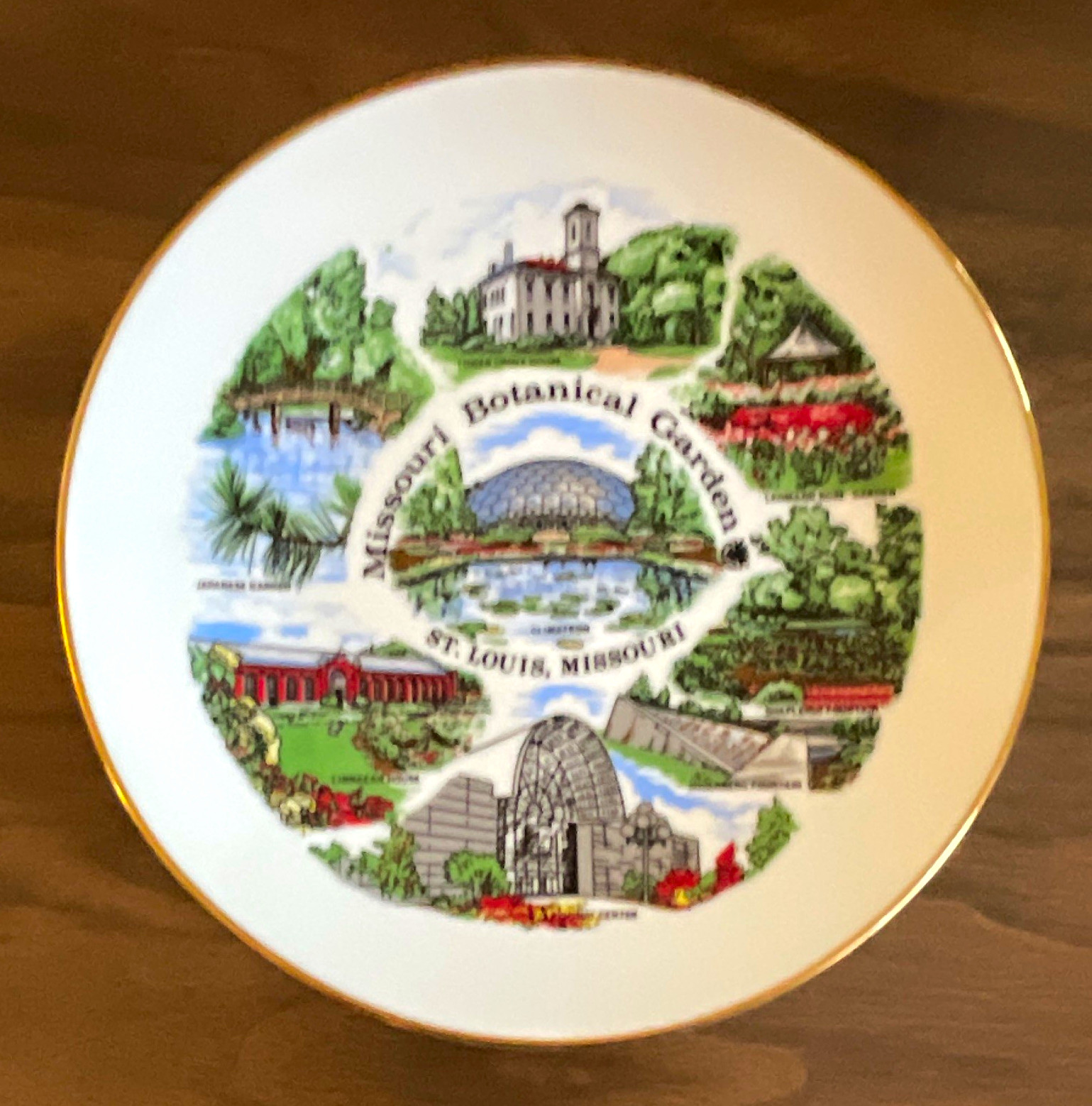 Missouri Botanical Garden St. Louis, MO Scenic Design Souvenir Plate