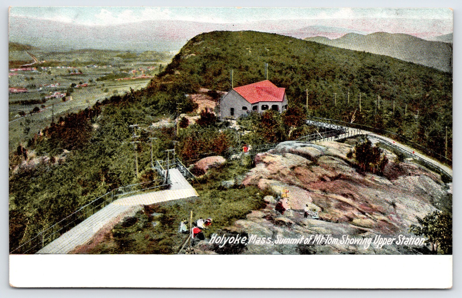 Postcard Summit Of Mt. Tom Showing Upper Station, Holyoke Massachusetts Unposted Postcard Summit Of Mt. Tom Showing Upper Station, Holyoke Massachusetts Unposted