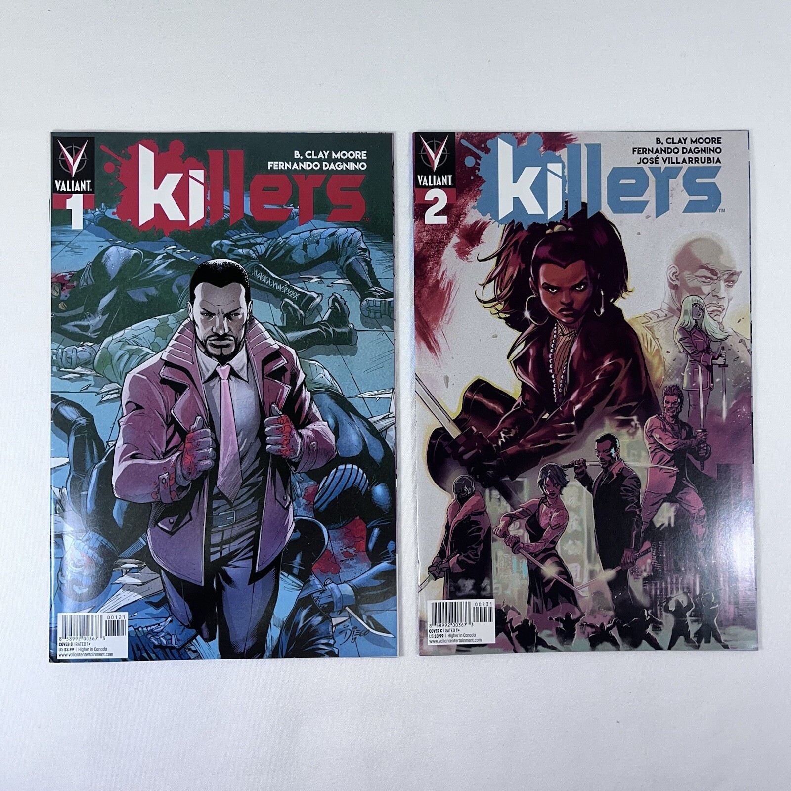 Killers: Valiant Comics Issue #1-2 Lot of 2 Collectible Fiction Comic Books US