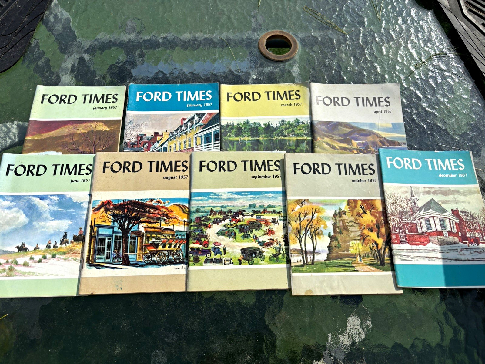 Ford Times Magazine 1957 Lot of 9 issues 