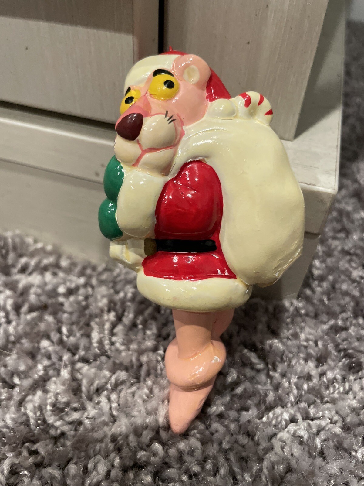 Vintage UAC Geoffrey - ceramic PINK PANTHER Santa w sack - CHRISTMAS ORNAMENT Vintage UAC Geoffrey - ceramic PINK PANTHER Santa w sack - CHRISTMAS ORNAMENT