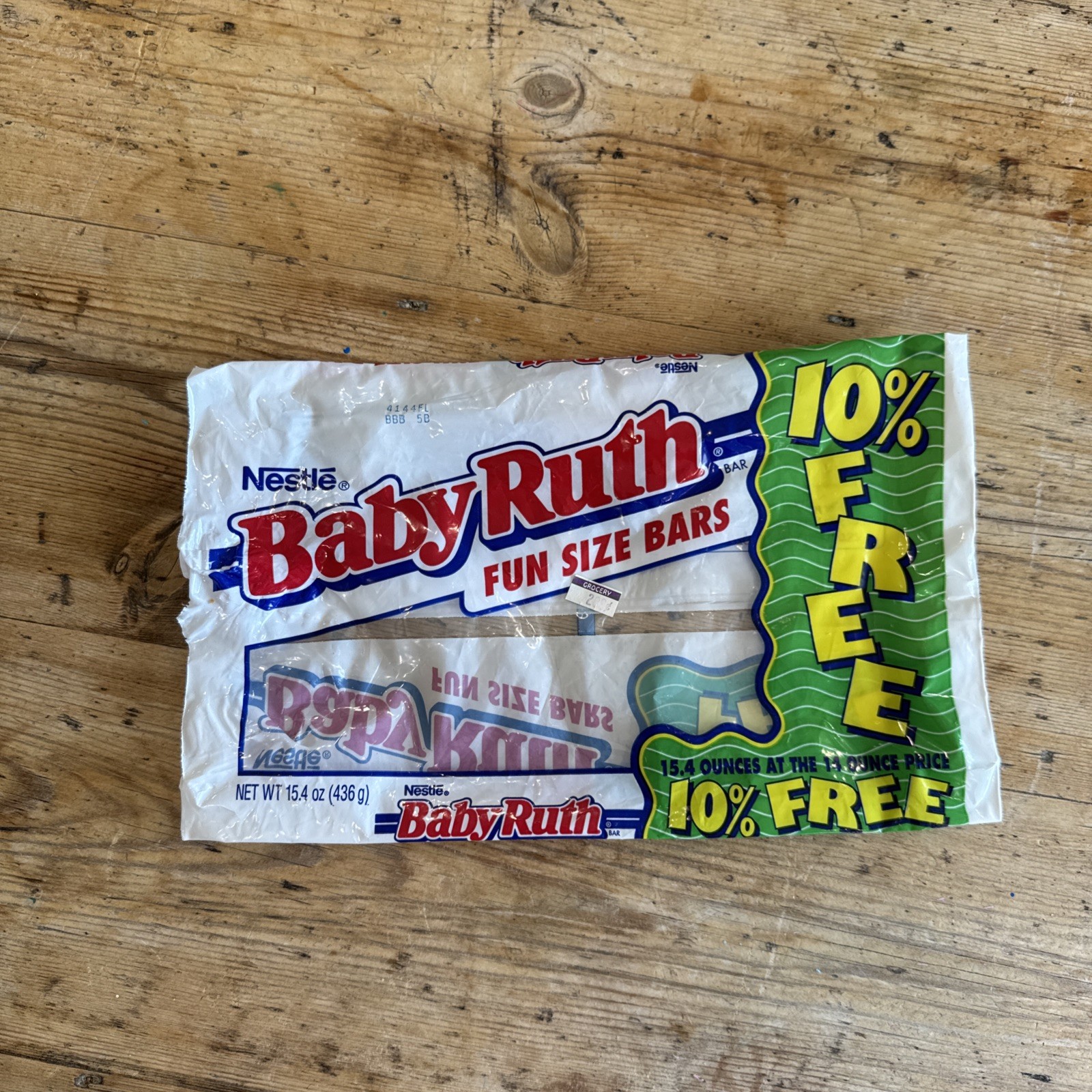 Vintage Baby Ruth Candy Bag Junk Food 90s Empty Nestle Foodie Fun Size Bars