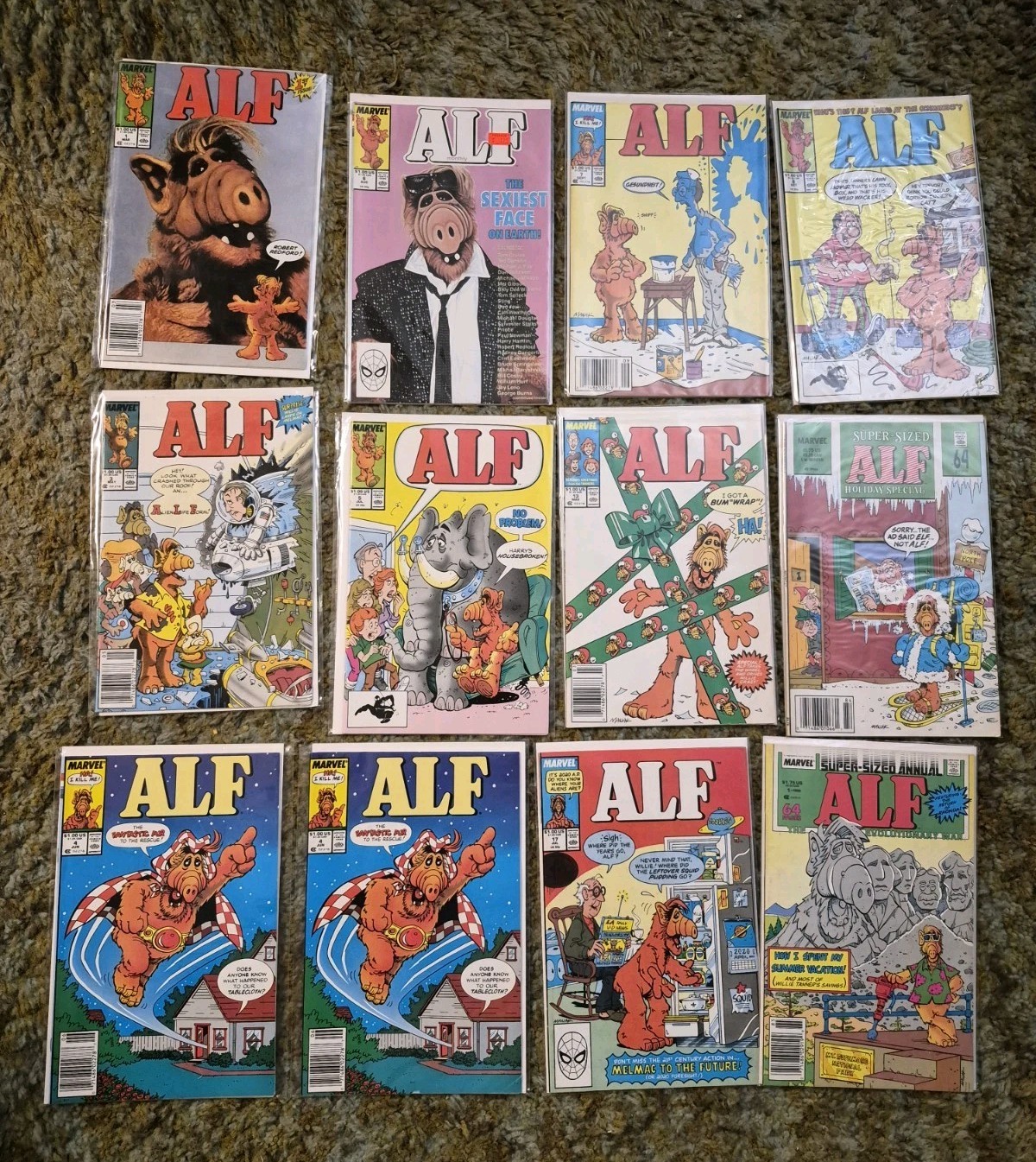 Lot of 12 Alf Comics Issues 1, 3,6,7,8,5,13,3,4,17 VF/NM Marvel 
