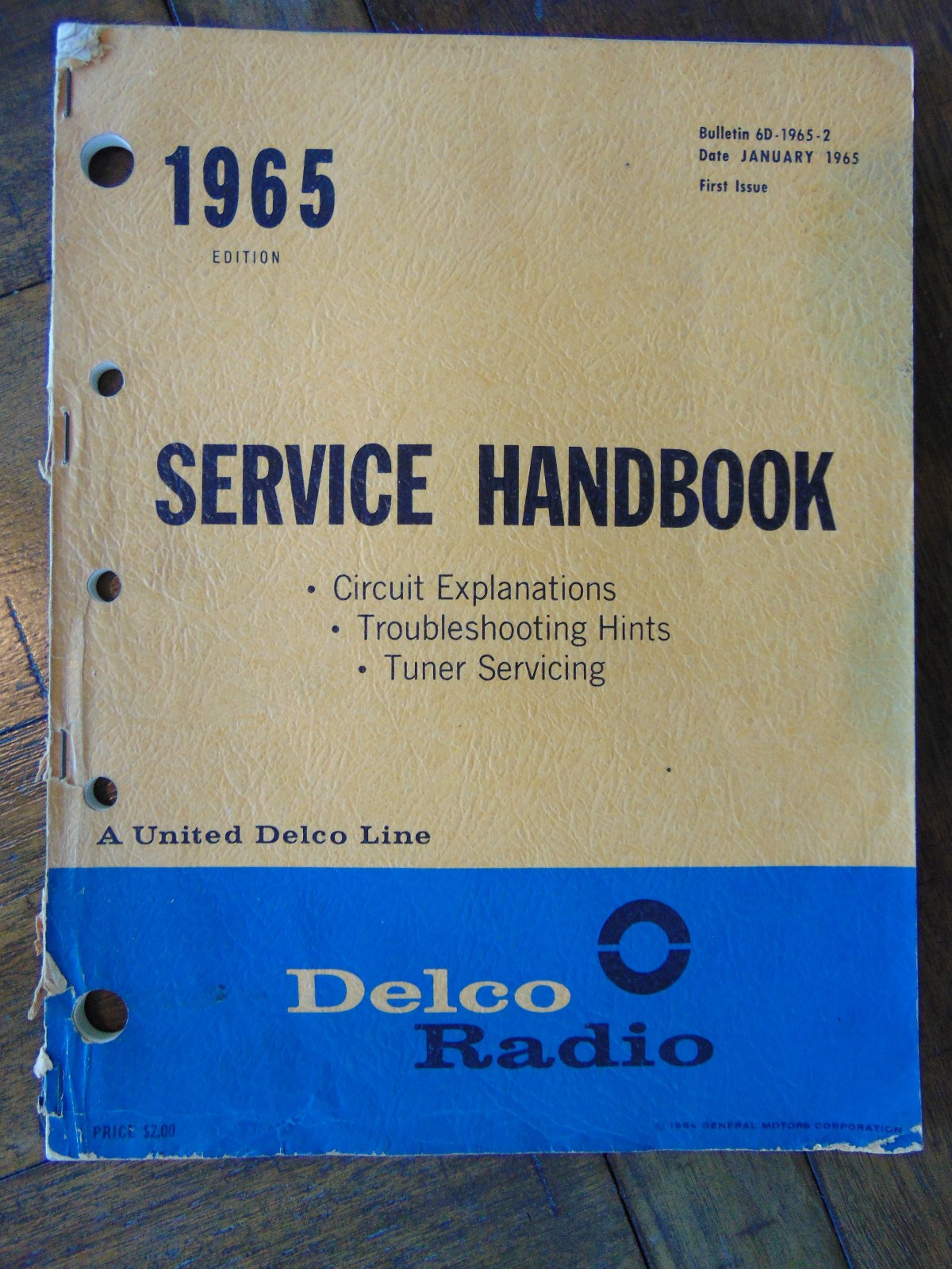Vintage Original 1965 Delco Radio Service Handbook