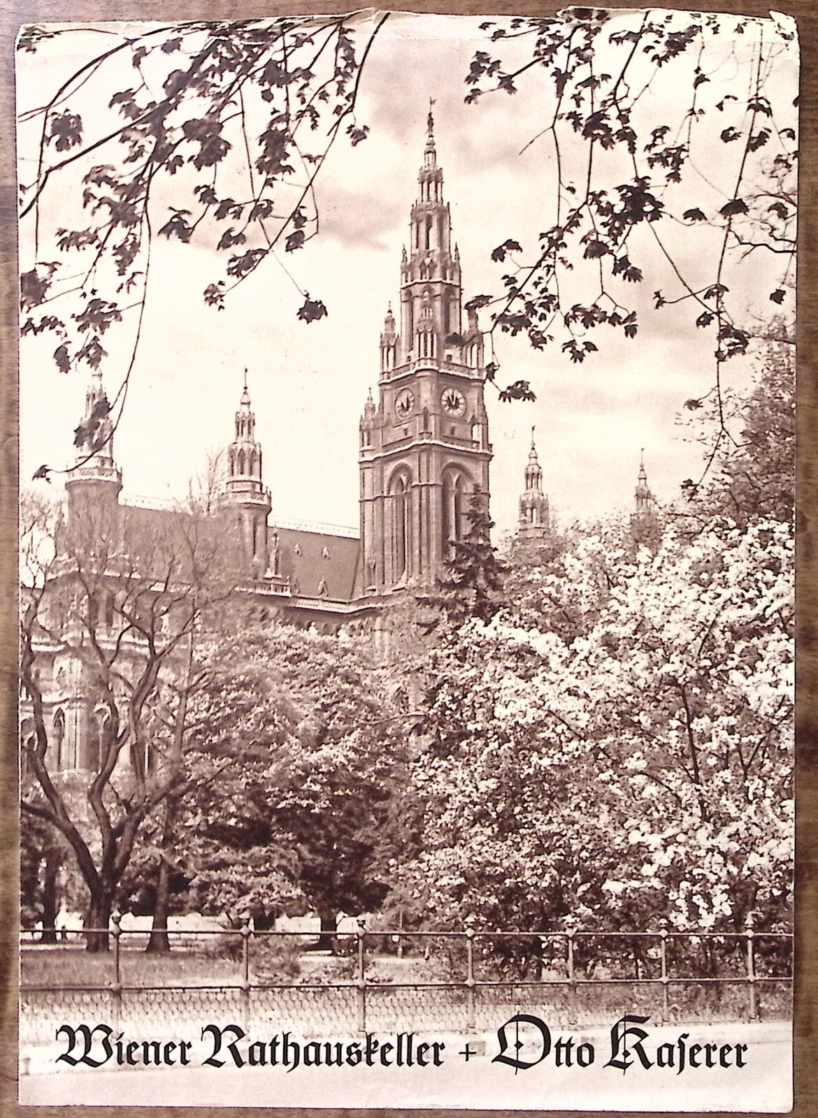 1955 VIENNA TOWN HALL CELLAR + OTTO KAFERER RESTAURANT MENU Z5585