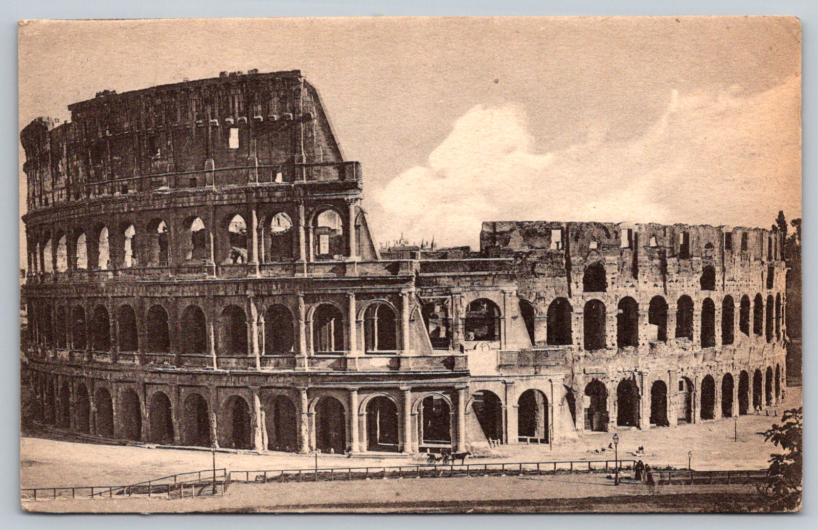 c1930s Rome Italy Colosseum E.V.R. Series Antique Postcard
