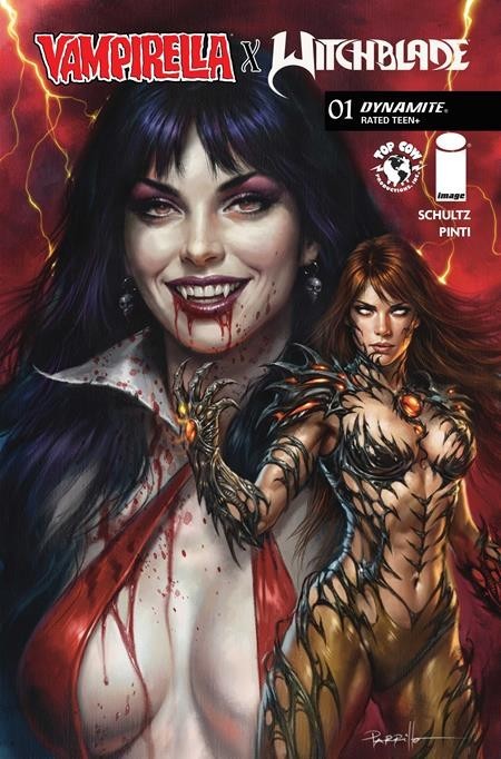VAMPIRELLA X WITCHBLADE SPECIAL #1 LUCIO PARRILLO VARIANT NM PRE-SALE 9/30/2026 VAMPIRELLA X WITCHBLADE SPECIAL #1 LUCIO PARRILLO VARIANT NM PRE-SALE 9/30/2026