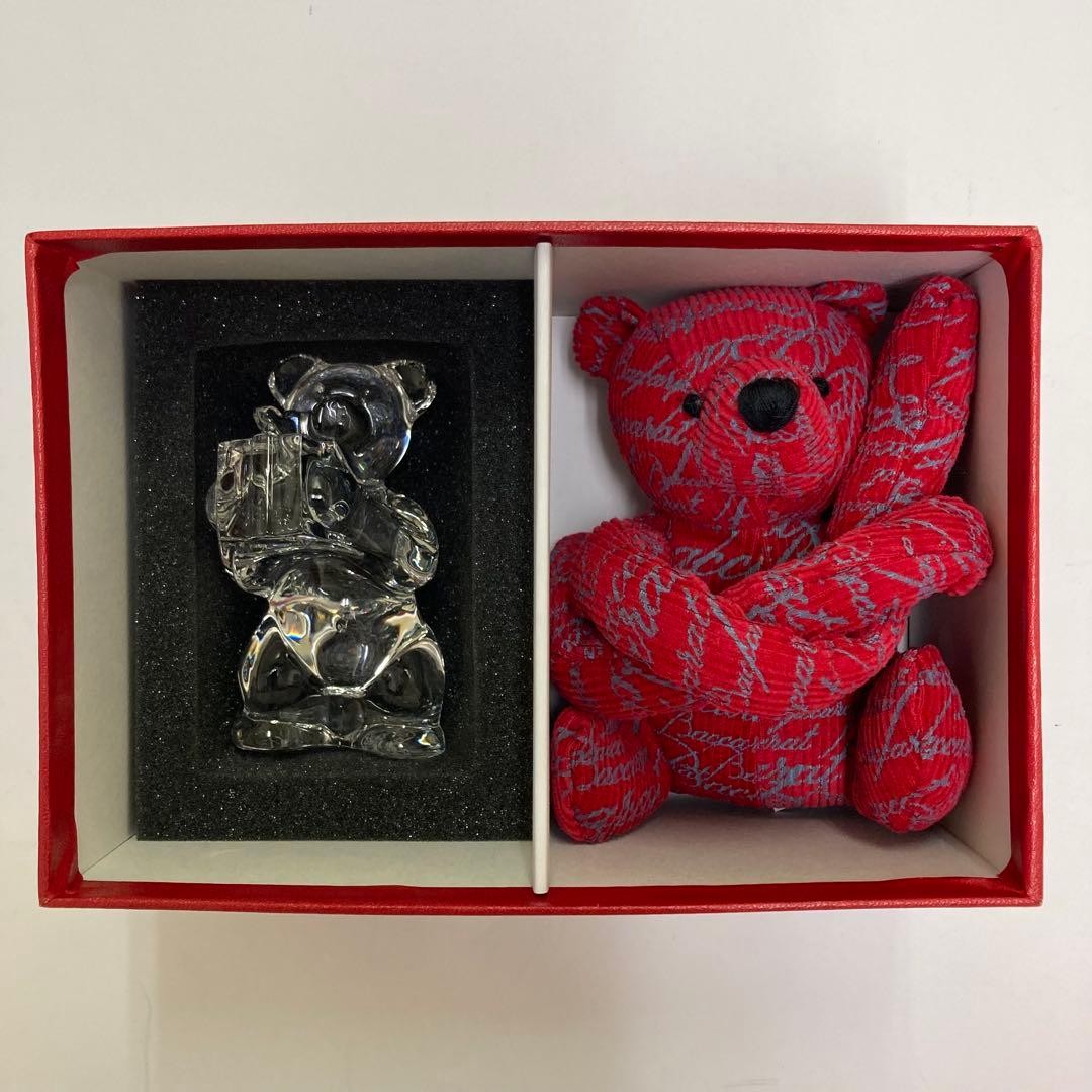Baccarat Logogram Teddy Bear 240th Anniversary Crystal Figurine
