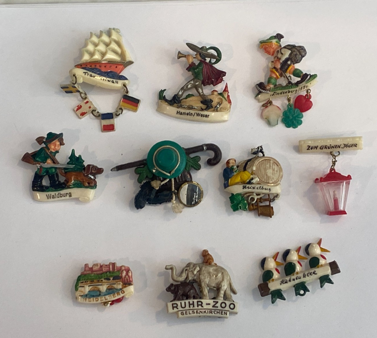 Vintage German Bavarian Hat Pins Plastic Lot #6 (10 Pieces) Vintage German Bavarian Hat Pins Plastic Lot #6 (10 Pieces)