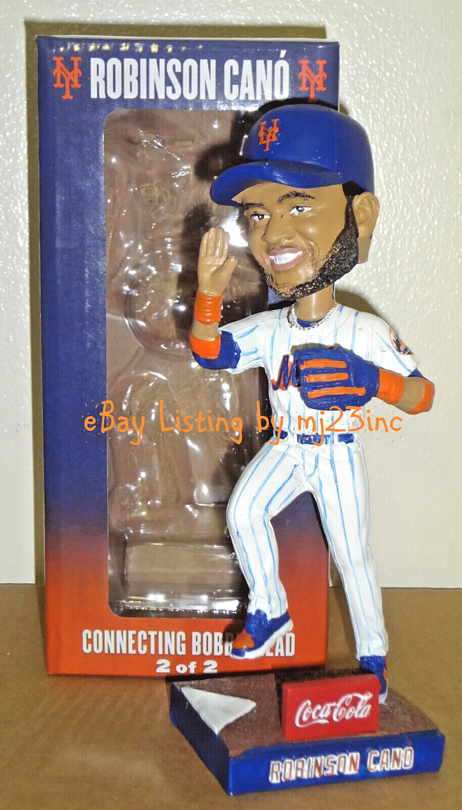 2020 NEW YORK METS SGA ROBINSON CANO CONNECTING BOBBLEHEAD DOMINICANO COCA COLA
