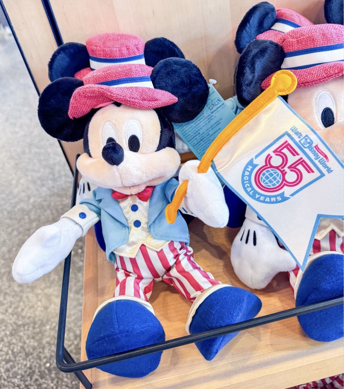 Disney Parks 2026 Walt Disney World 55th Anniversary Mickey Mouse Plush Toy New