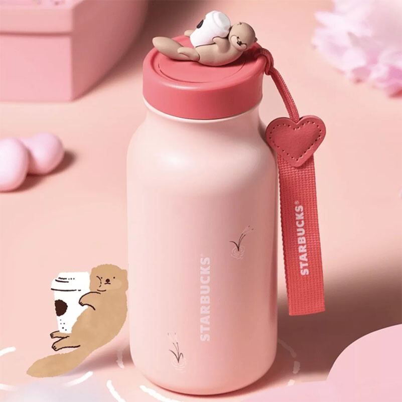 Authentic Starbucks China 2025 Valentine\'s Day 14oz SS Pink Cup Tumbler