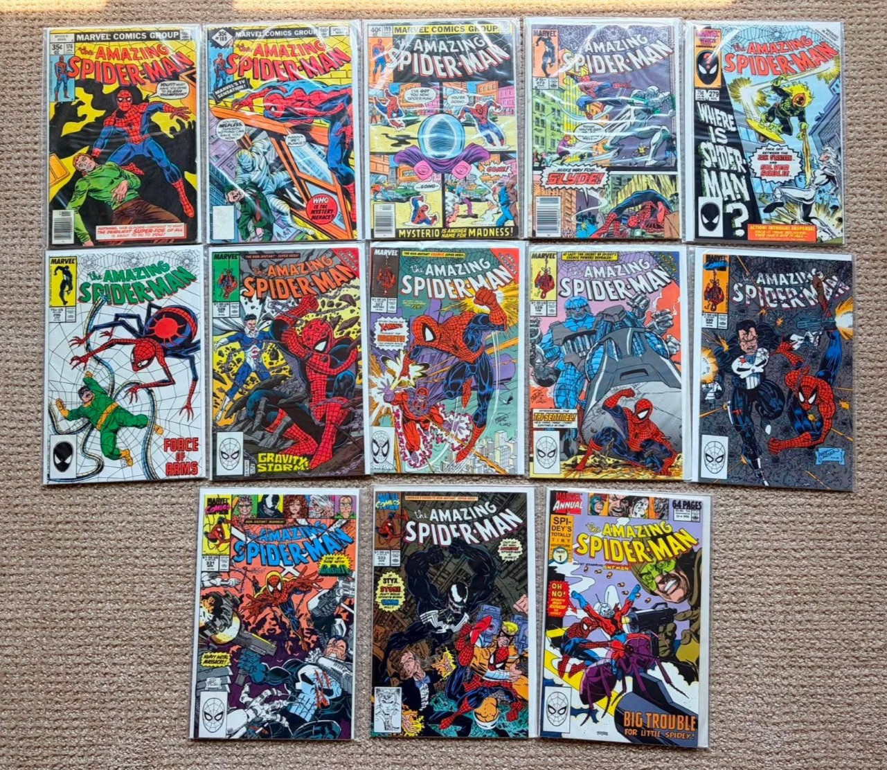 Amazing Spider-Man Lot Bronze/Copper 13issues Punisher Venom Black Cat 1st Slyde