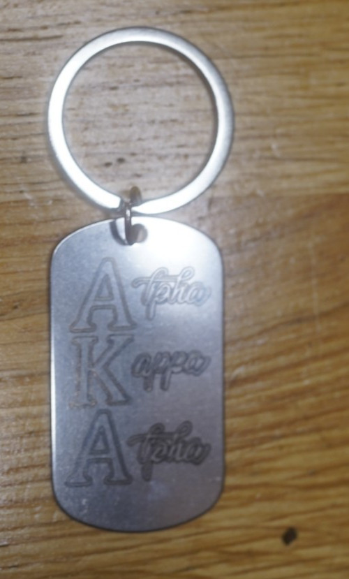 ALPHA KAPPA ALPHA DOGTAG KEYCHAIN