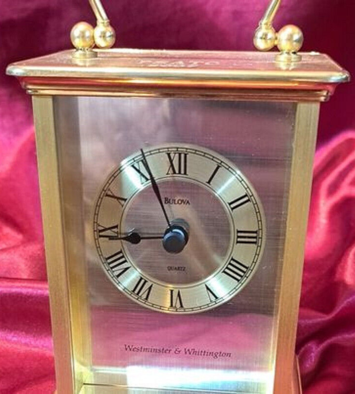 Bulova Westminster Whittington  Battery Operated Mantel Clock  Needs repair