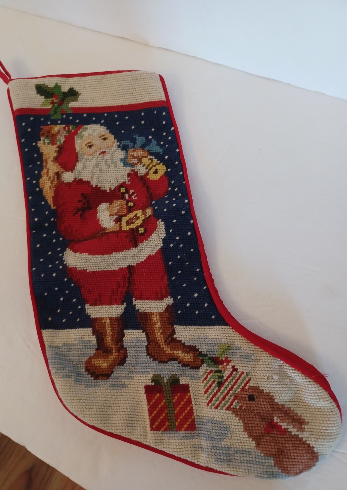 VTG 1991 Imperial Elegance  Needlepoint Christmas Stocking