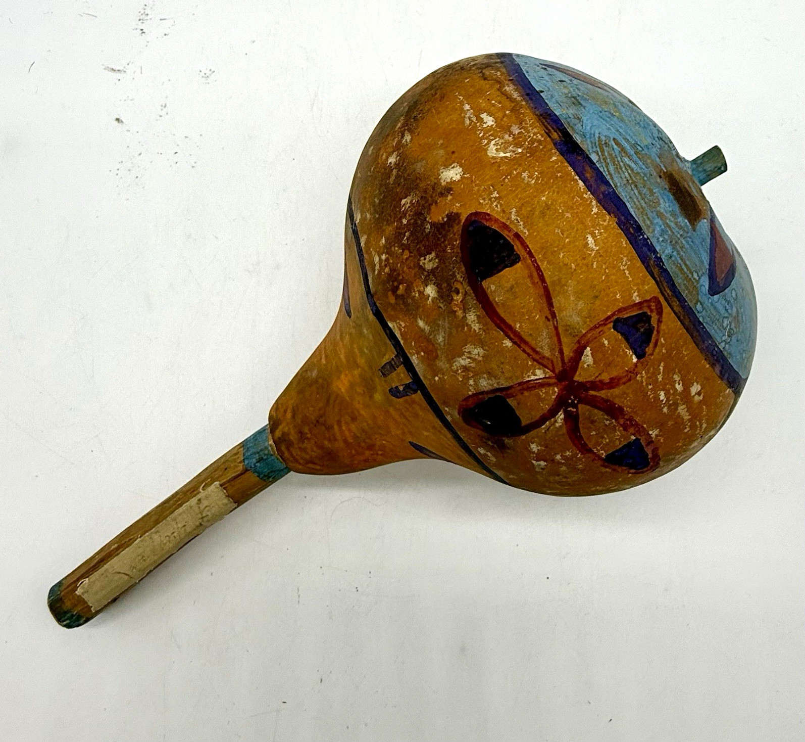 Old Pueblo Native American Painted Gourd Rattle Old Pueblo Native American Painted Gourd Rattle