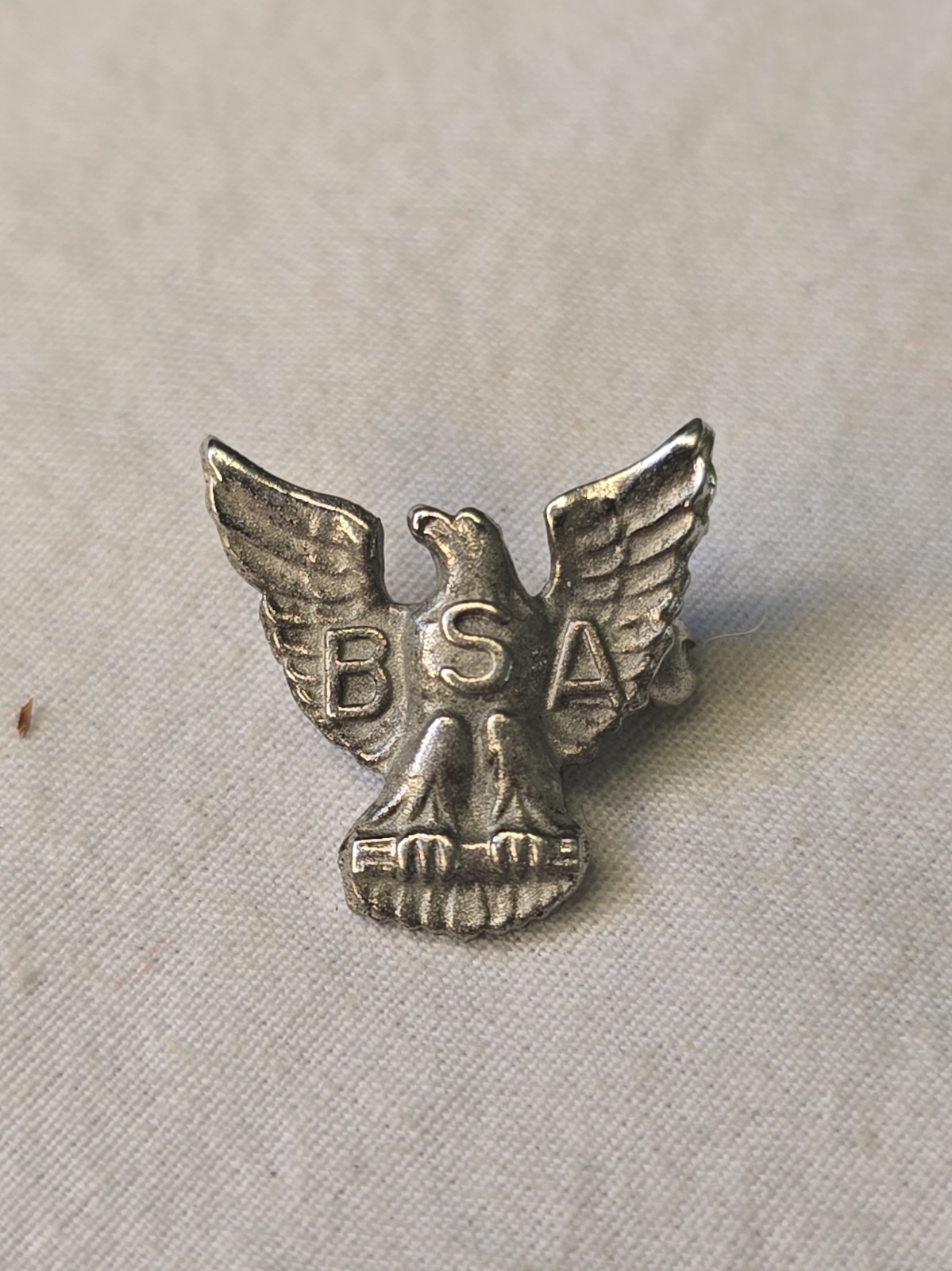 Vintage BSA Boy Scouts of America Sterling Silver Eagle Lapel Pin Brooch 1940s