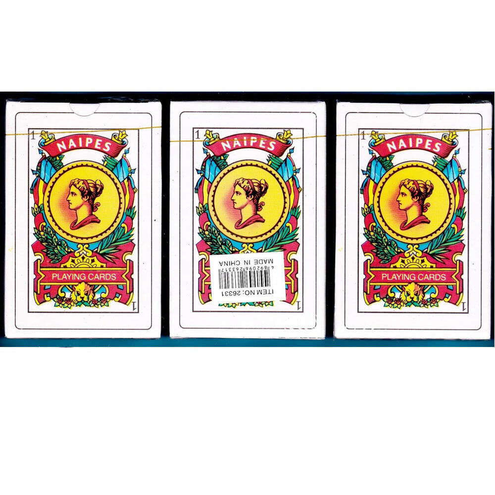 3PK Decks Spanish Playing Cards Baraja Espanola 50 Cards Naipes Tarot New Sealed