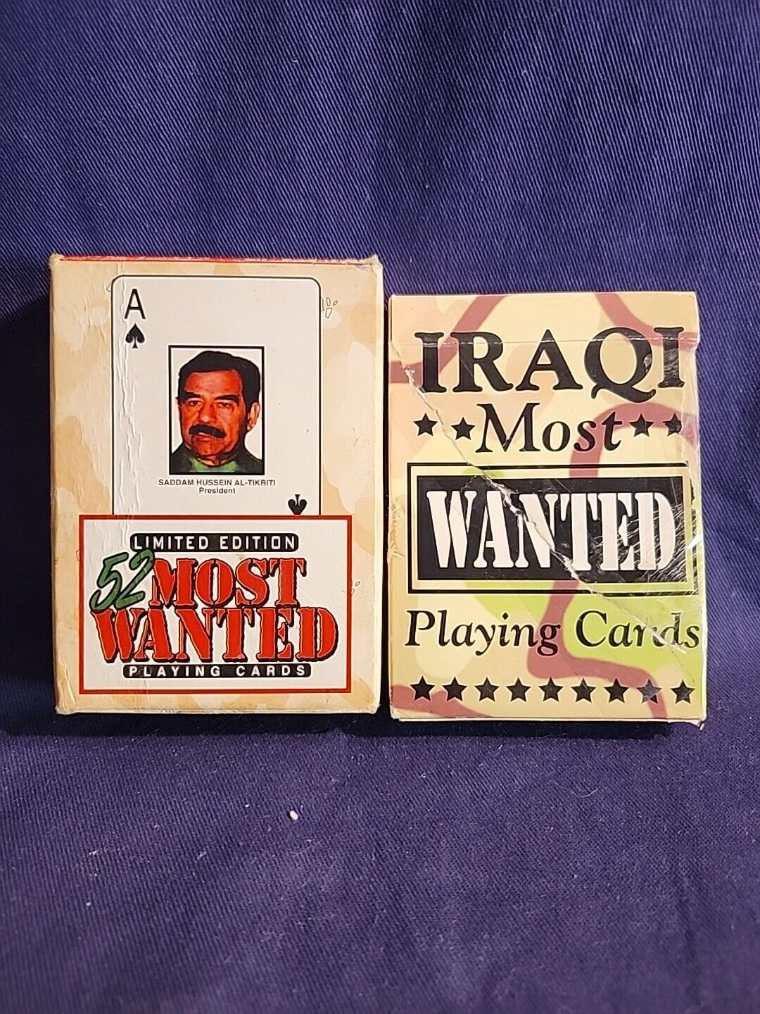 Iraqi Most Wanted Deck of 52 Playing Cards Lot of 2