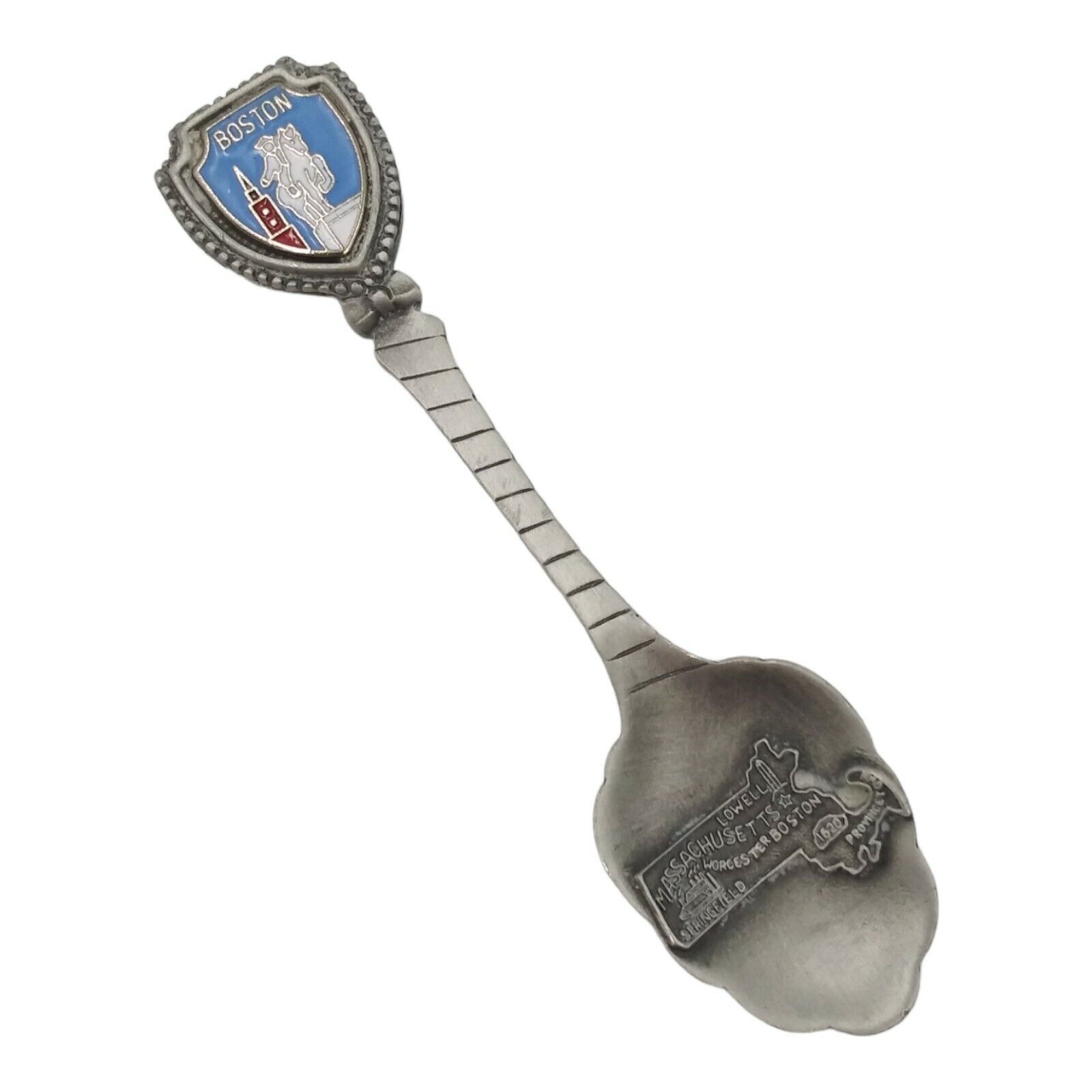 Vintage Boston Massachusetts Souvenir Spoon US Collectible Pewter Paul Revere