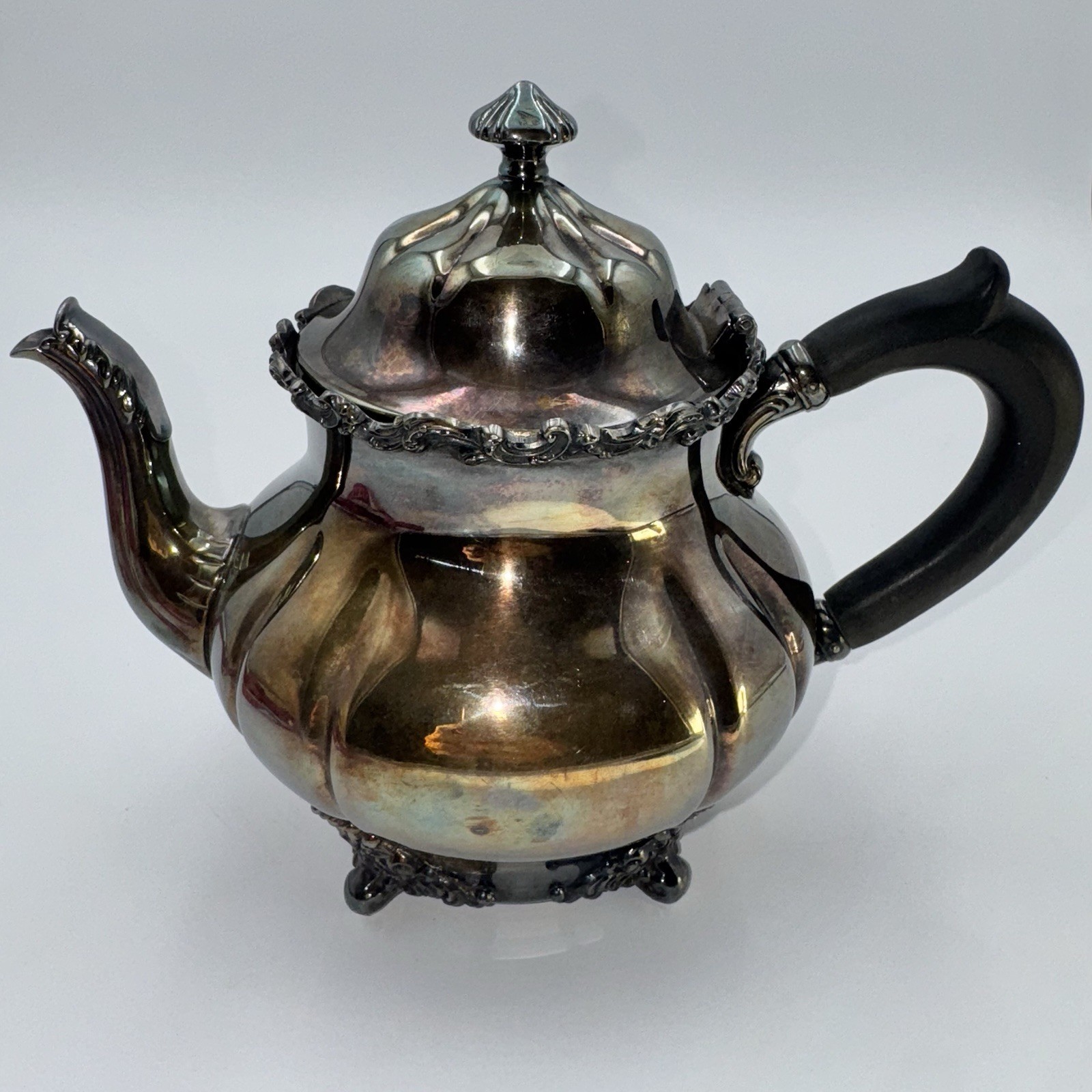 1847 ROGERS BROS E.P. on Copper Coffee Pot No. 037 ..42 Ornate Black Handle