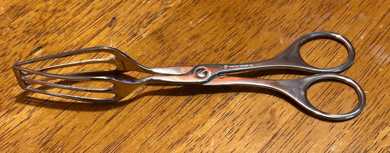 Vintage Piazza Stainless Steel Pastry Tongs Germany 18/8 Scissor Serving Cake