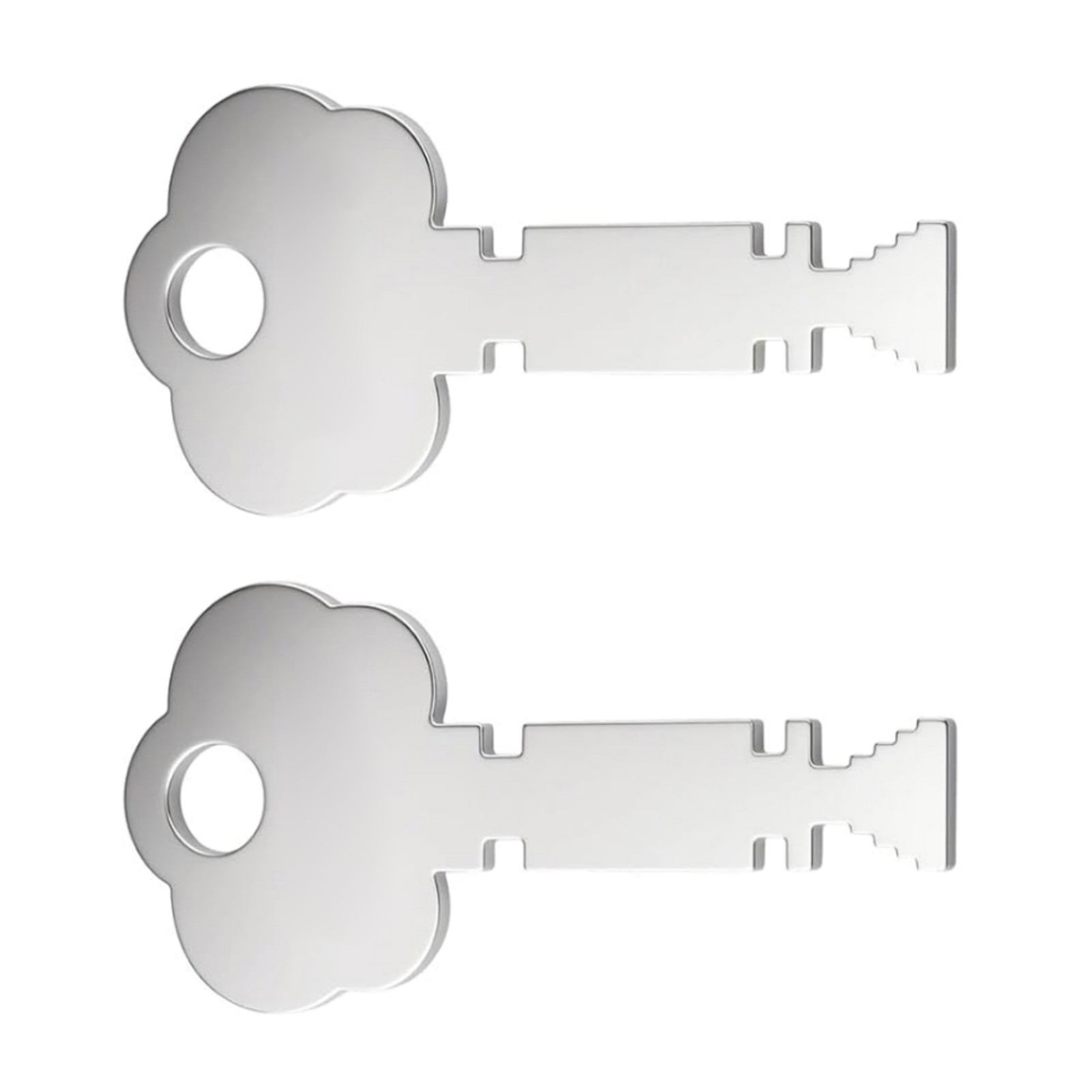 2 Piece Stainless Steel Service Key Tool for General Equipment Maintenance Work