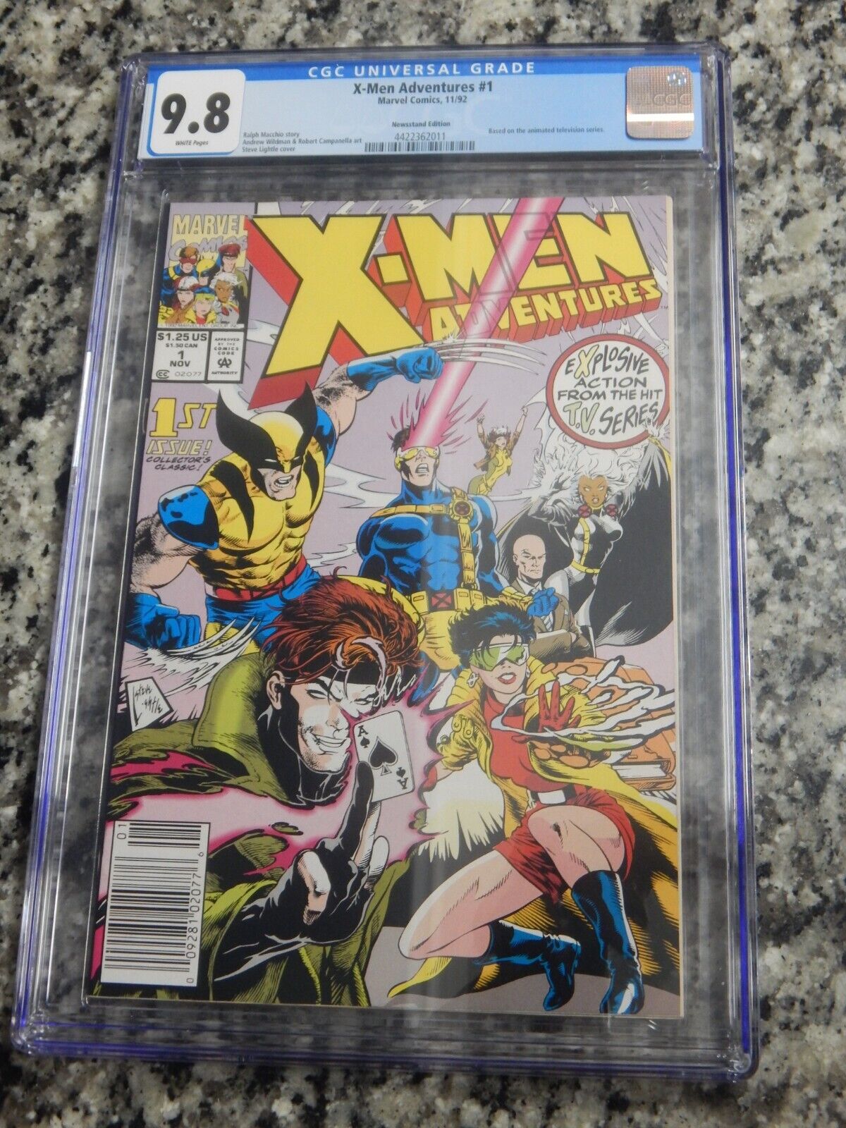 X-Men Adventures # 1 Newsstand CGC 9.8 White Pages 1992 Rare Newsstand