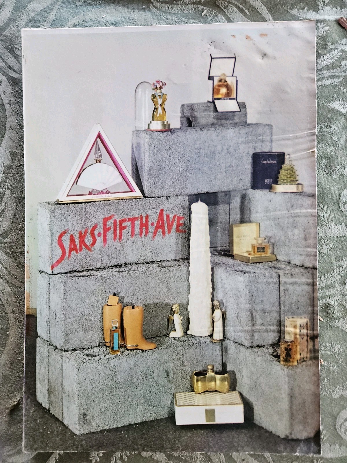 1950s Saks Fifth Avenue STORE DISPLAY Perfumes JOY LANVIN RARE