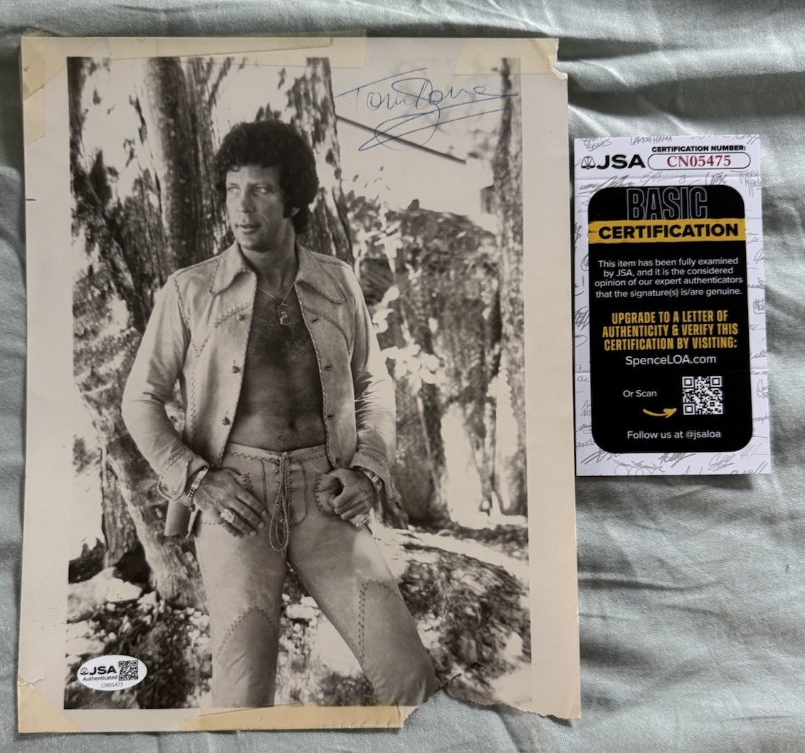 Tom Jones Signed Vintage 1970s Photo JSA Authenticated Autograph COA CN05475