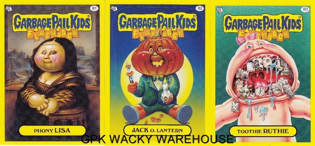 2011 TOPPS GARBAGE PAIL KIDS FLASHBACK SERIES 3 COMPLETE BONUS SET B1-3 RARE
