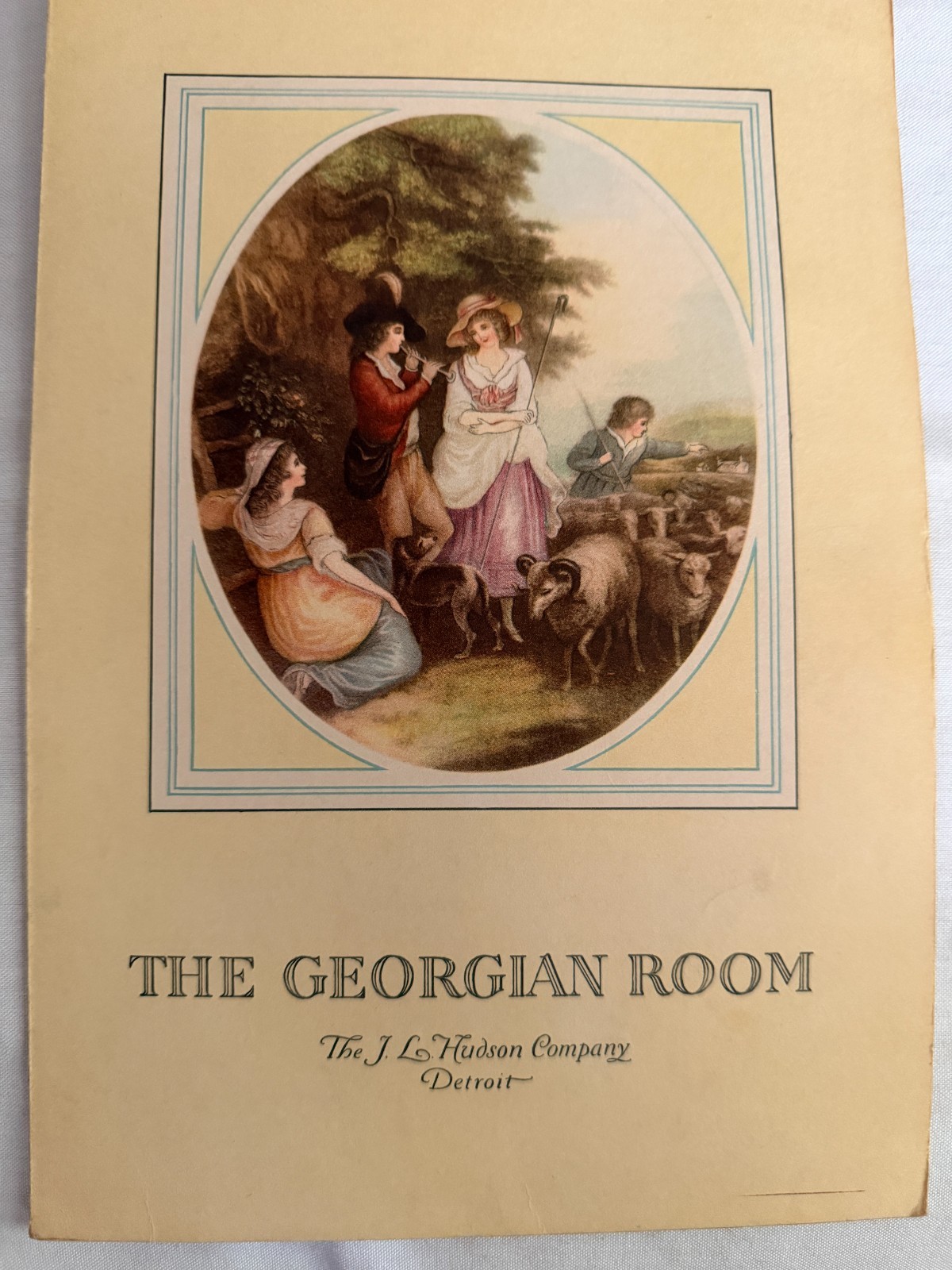 THE JL HUDSON STORE MENU Detroit MI 1938 The GEORGIAN ROOM \