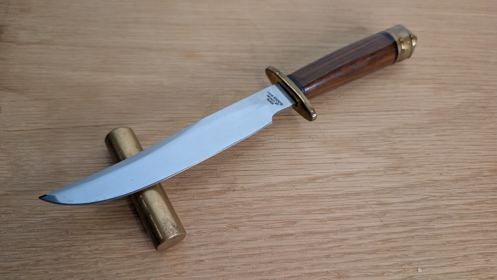 Vintage Fred Bizon Custom Fighting Survival Slim Bowie Knife Hand Made in Mexico