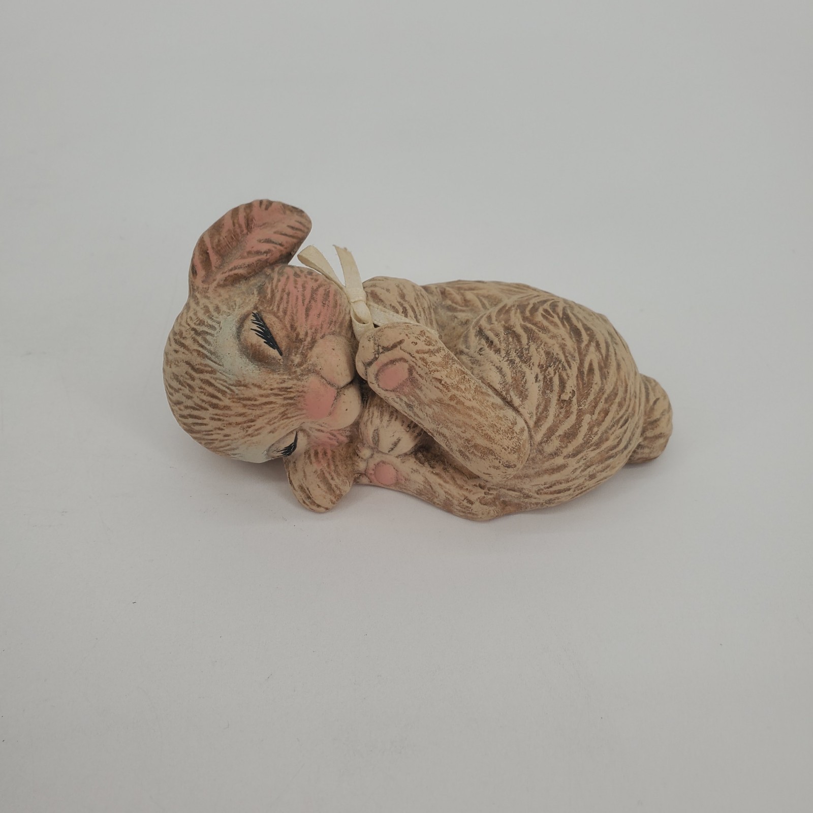 Vintage Ceramic Sleeping Baby Bunny Figurine 4 Vintage Ceramic Sleeping Baby Bunny Figurine 4