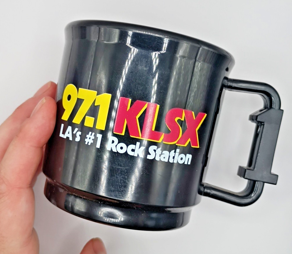 97.1 KLSX Radio Station LA Plastic Mug 1992 Vintage
