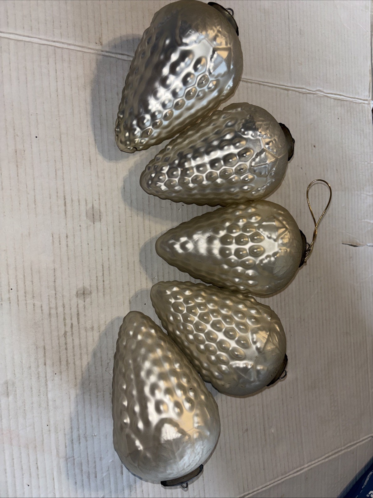 Antique 5 Set of KUGEL Heavy Glass GRAPE 7\