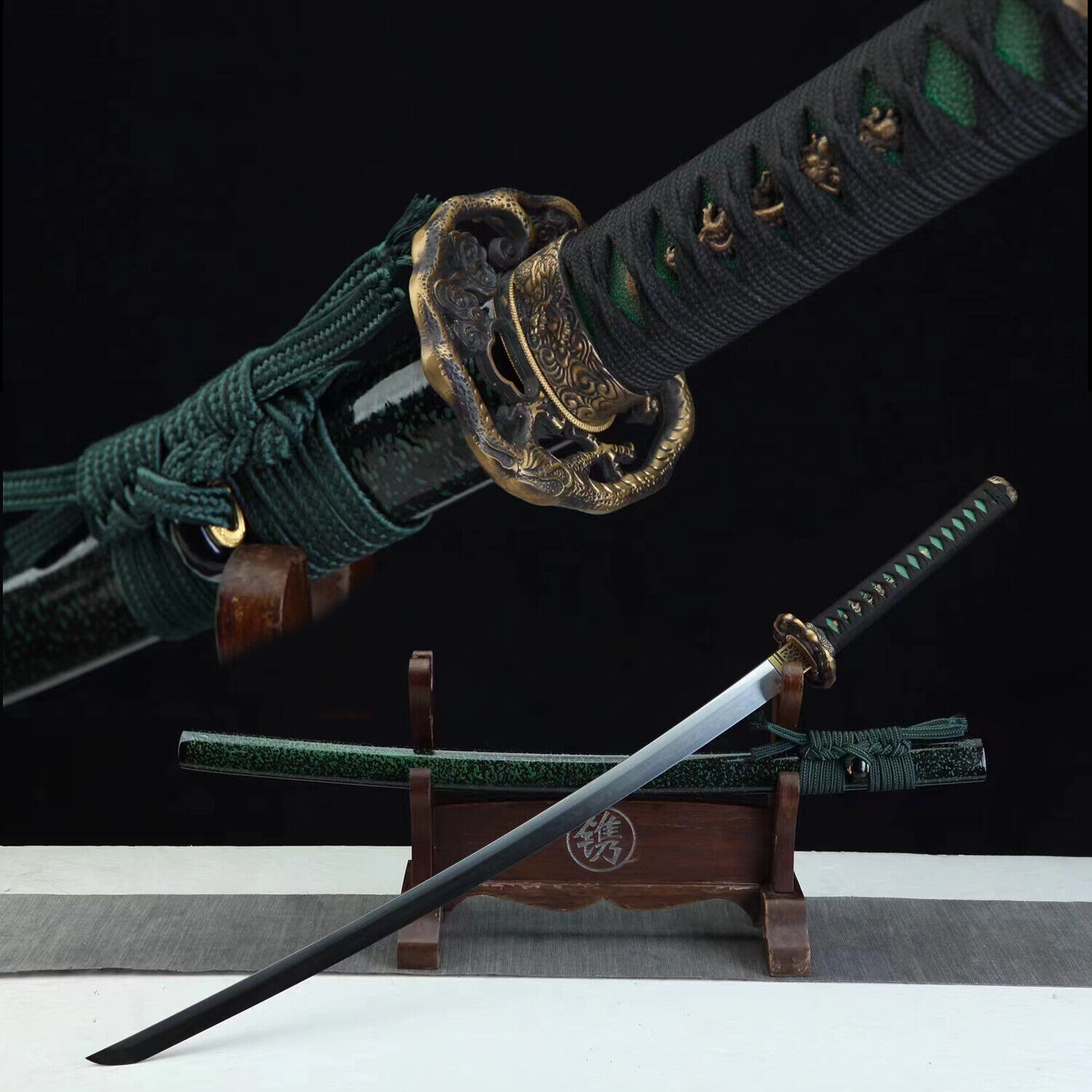 Dragon Clay Tempered T10 Steel Japanese Samurai Sword Katana Choji Hamon
