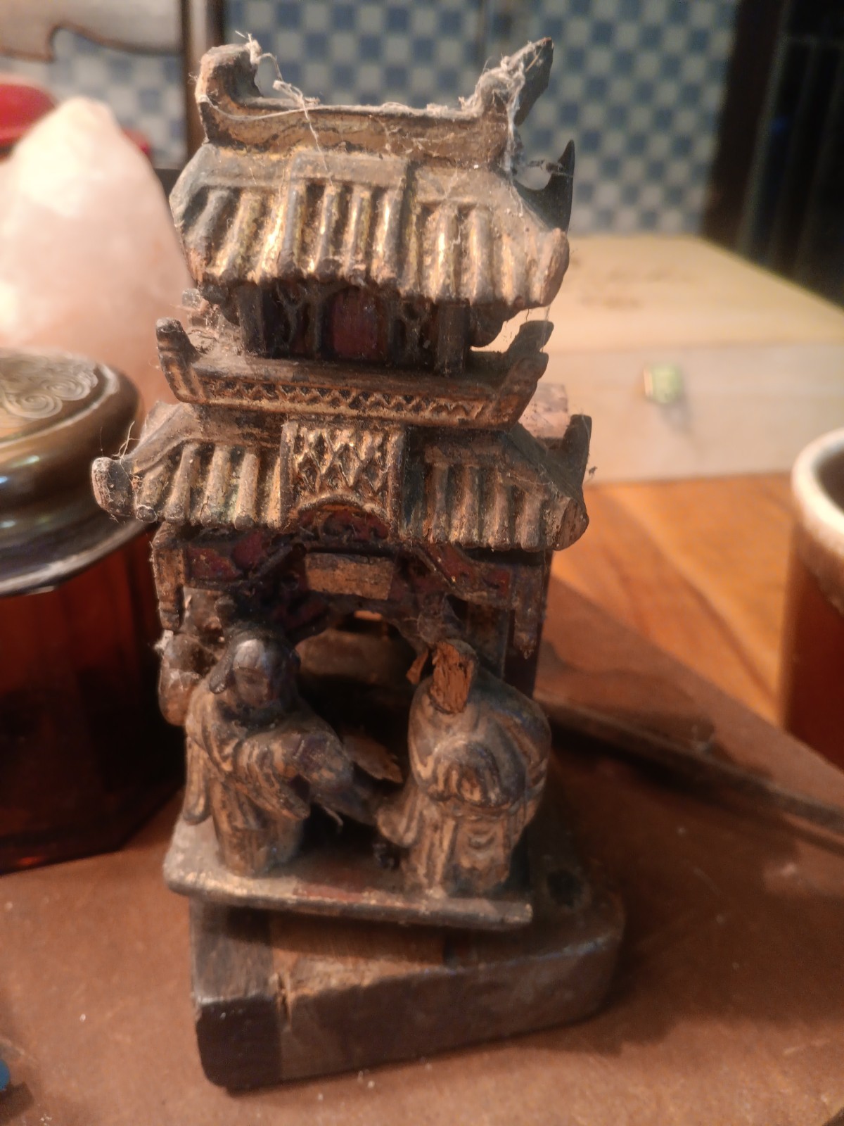 Oriental  Wood Carving  As Found