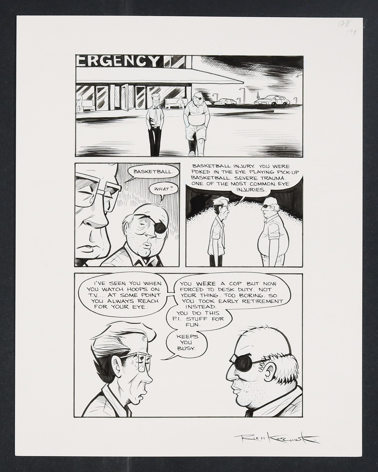 Original Art from The King (2005) Page 199 Pencils and Inks by Rich Koslowski