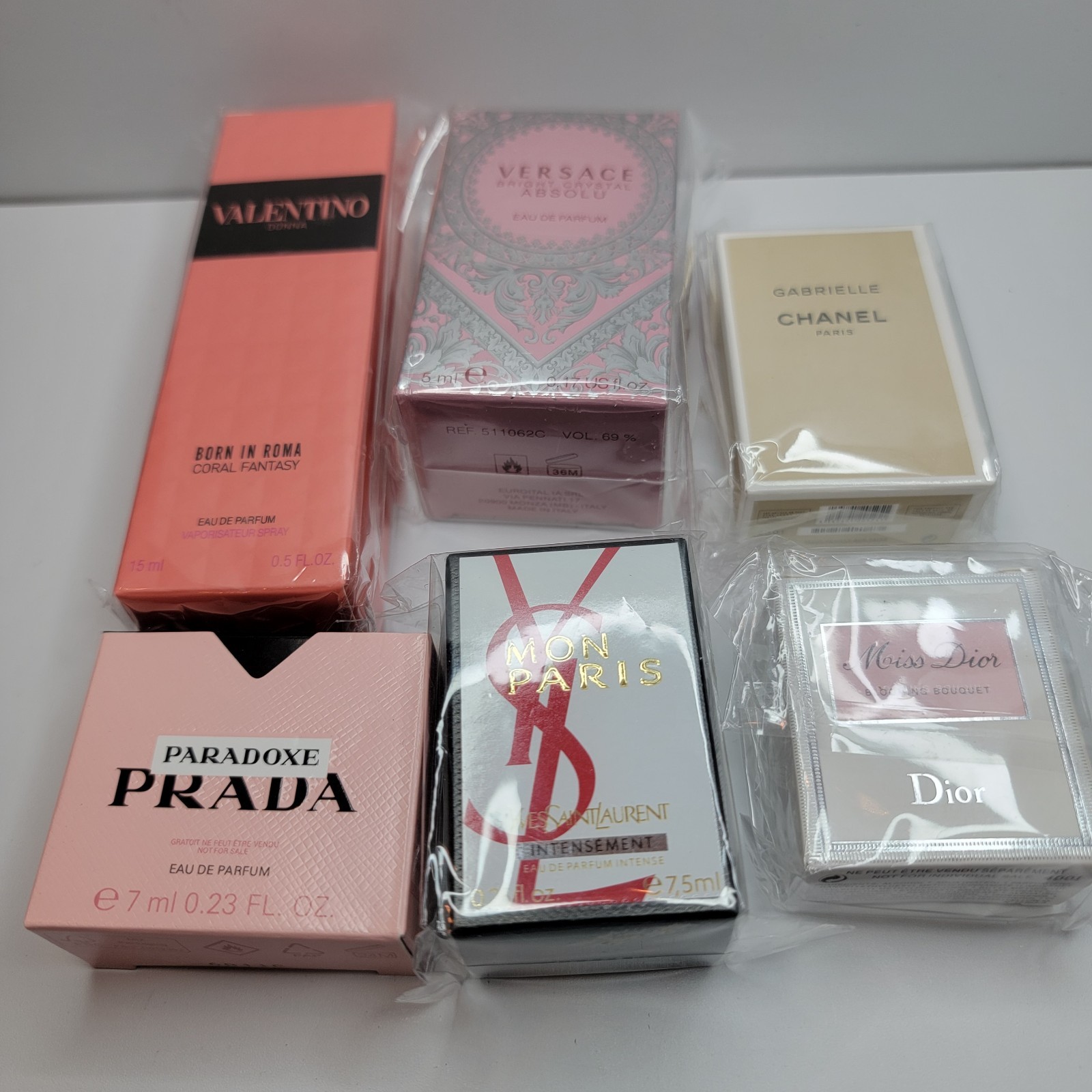 Lot of 6 Miniature Perfumes Travel Size Assorted  New Sealed 5ml 7.5ml 10ml