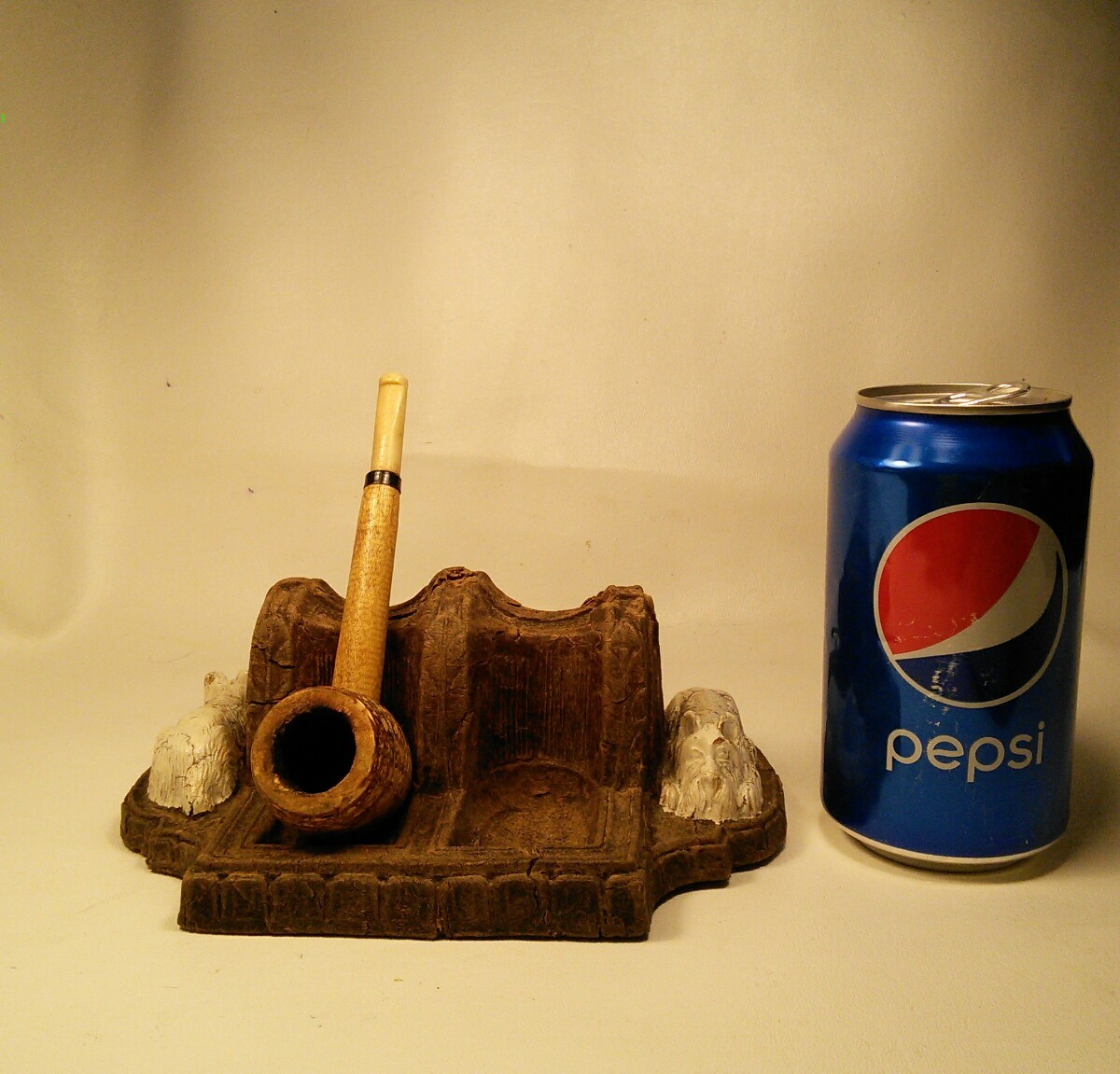 Vtg Burwood 1930-40\'s  Art Deco Style 4 Pipe stand Holder Westie Terrier Dog